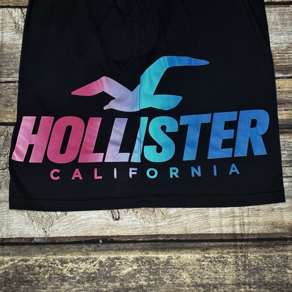 Hollister Sport Knit T-Shirt Adult XS Black Blue Pink Soft Moistuire Wicking Tee - Picture 3 of 6